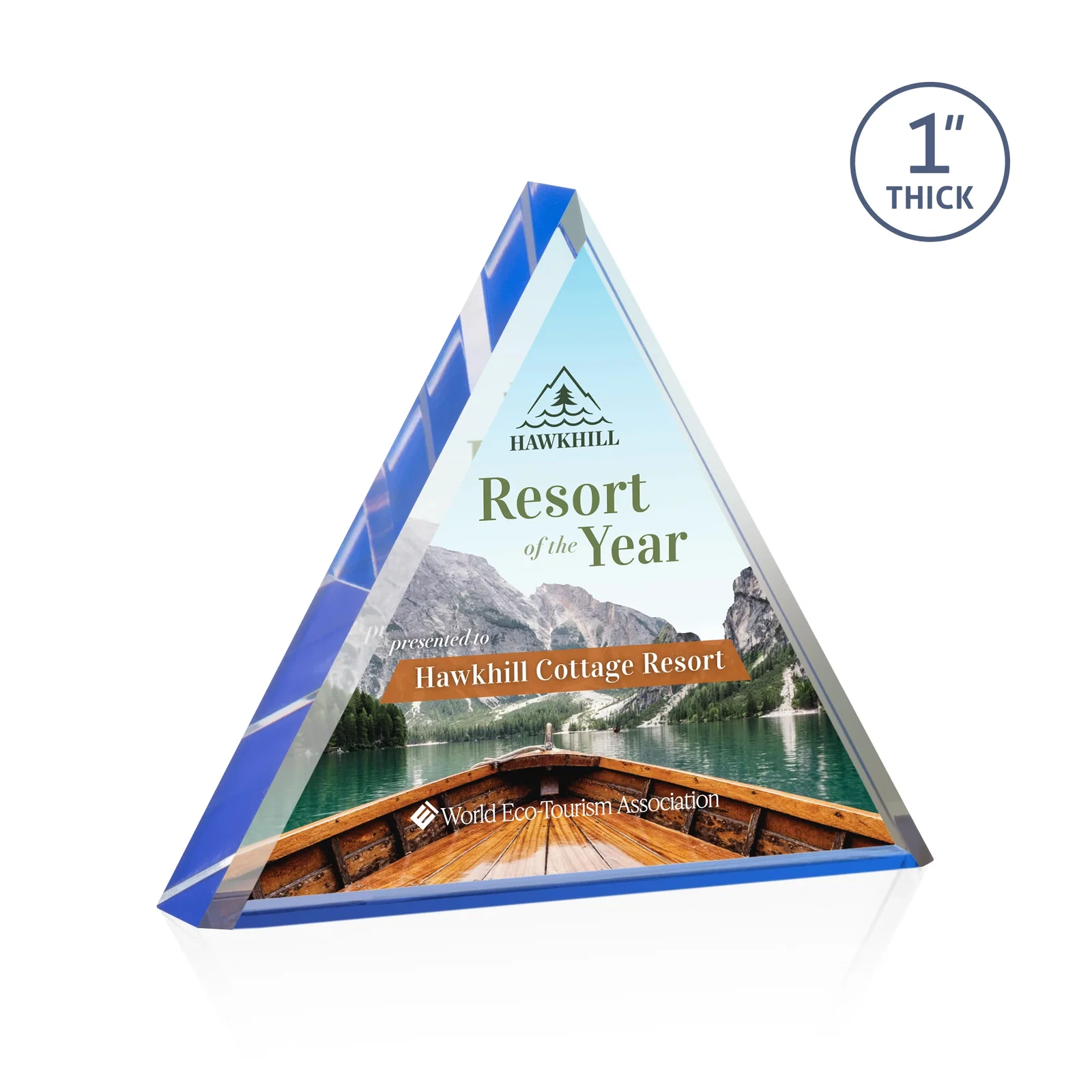 Personalized Acrylic Pyramid Award With Full-Edge Bevel for corporate award ceremonies