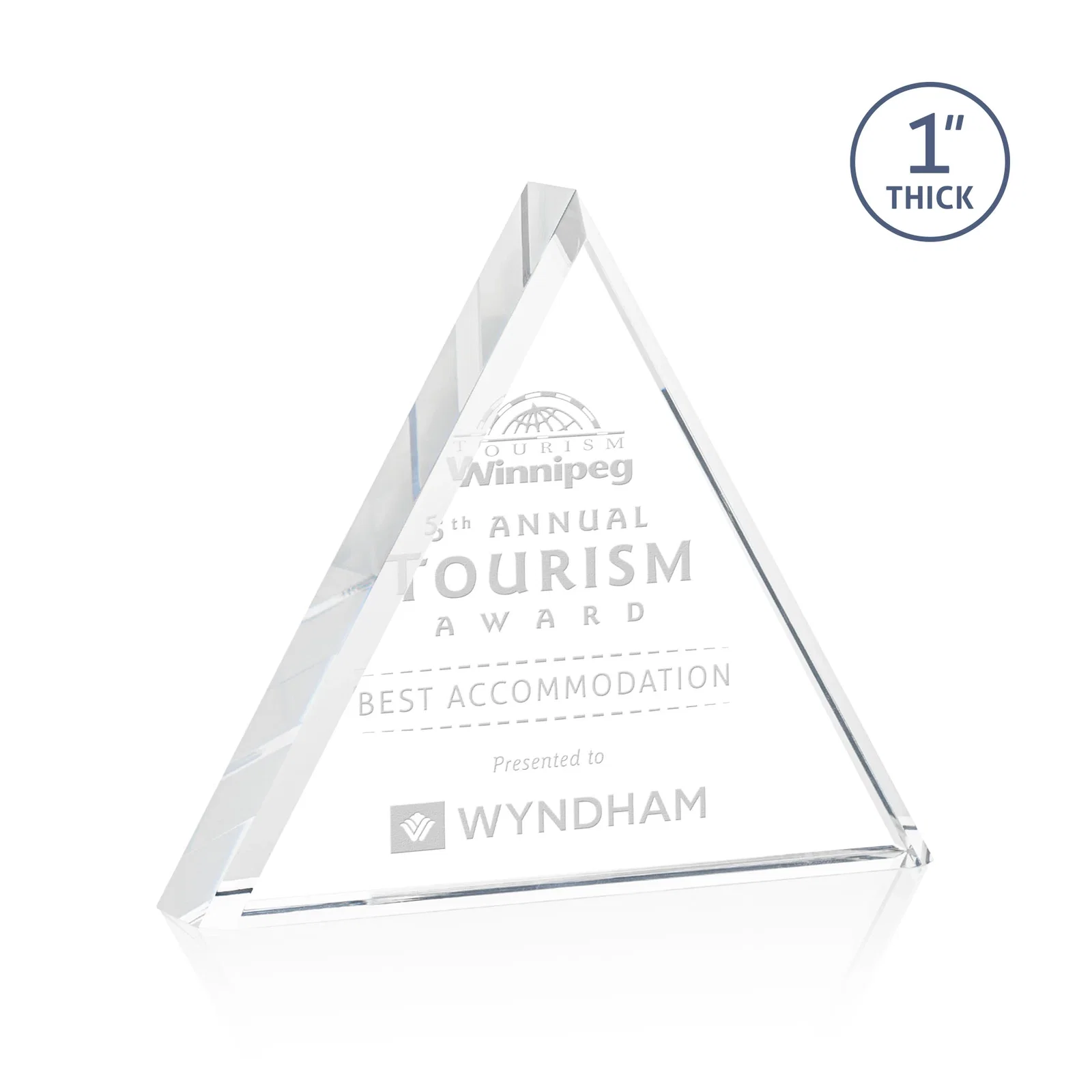 Custom Acrylic Pyramid Award With Full-Edge Bevel for corporate award ceremonies