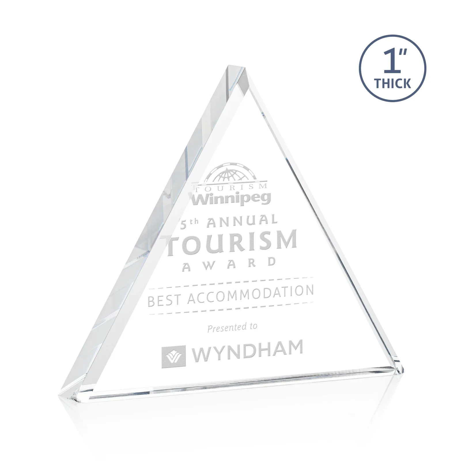 Custom Acrylic Pyramid Award With Full-Edge Bevel for service anniversary gifts