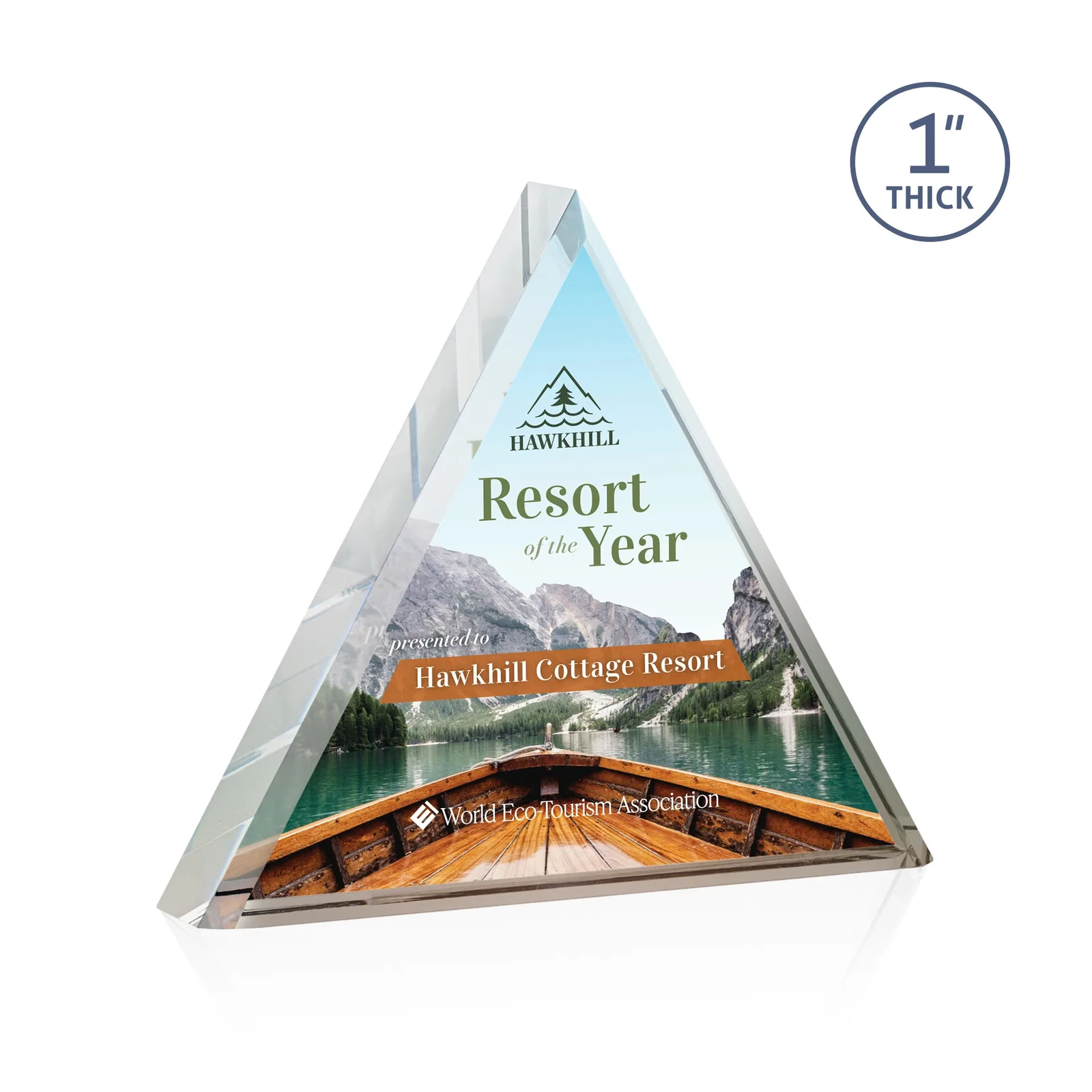 Custom Acrylic Pyramid Award With Full-Edge Bevel for team milestone celebrations