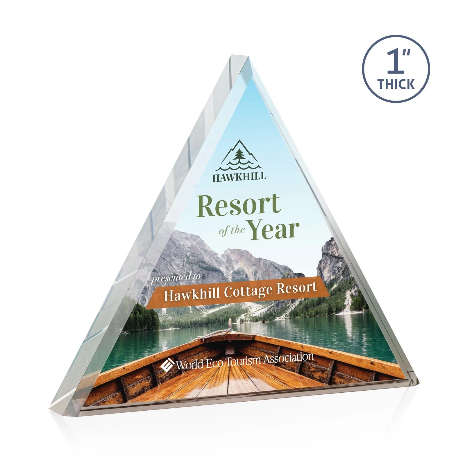 Custom Acrylic Pyramid Award With Full-Edge Bevel for graduation ceremonies