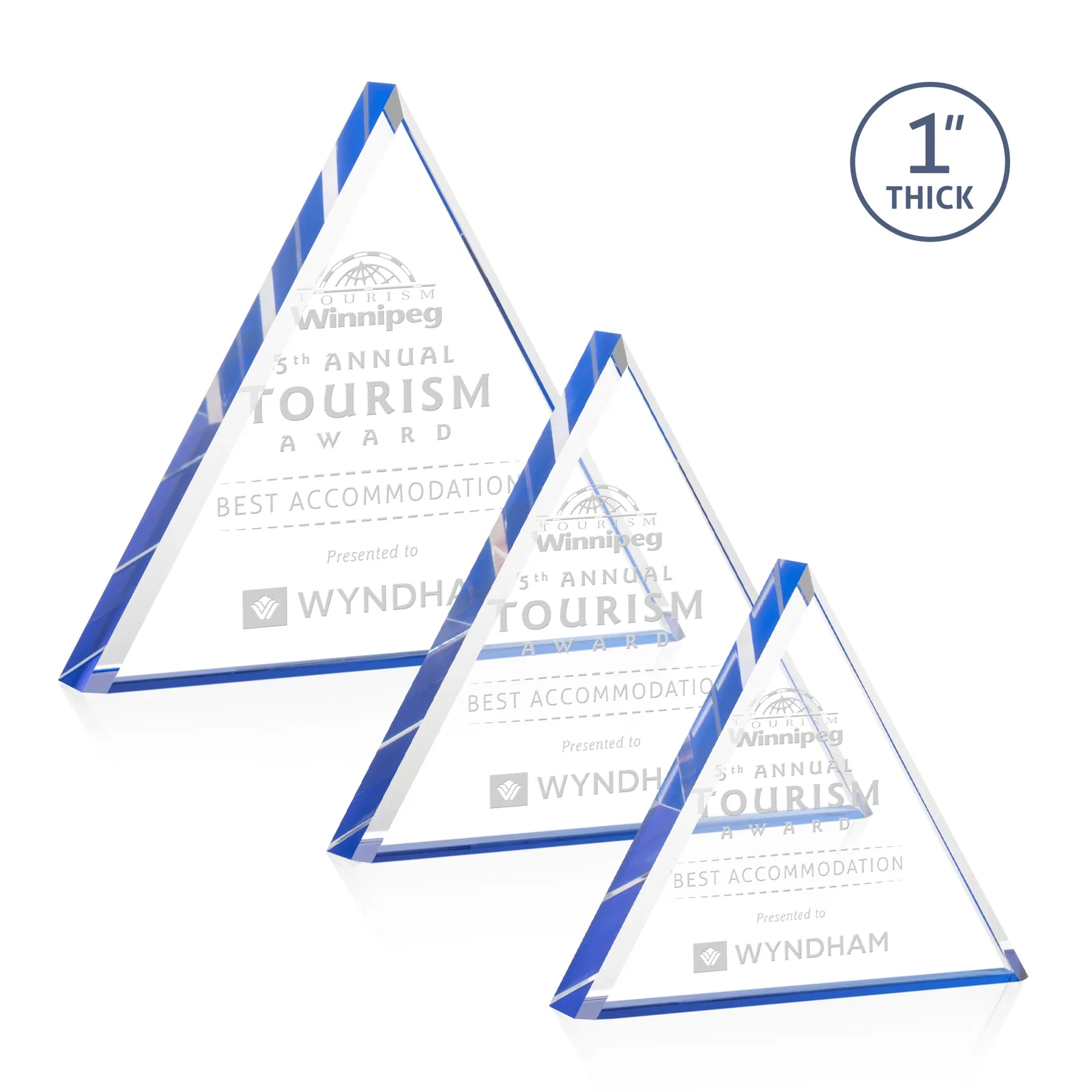 Custom Acrylic Pyramid Award With Full-Edge Bevel for safety achievement programs