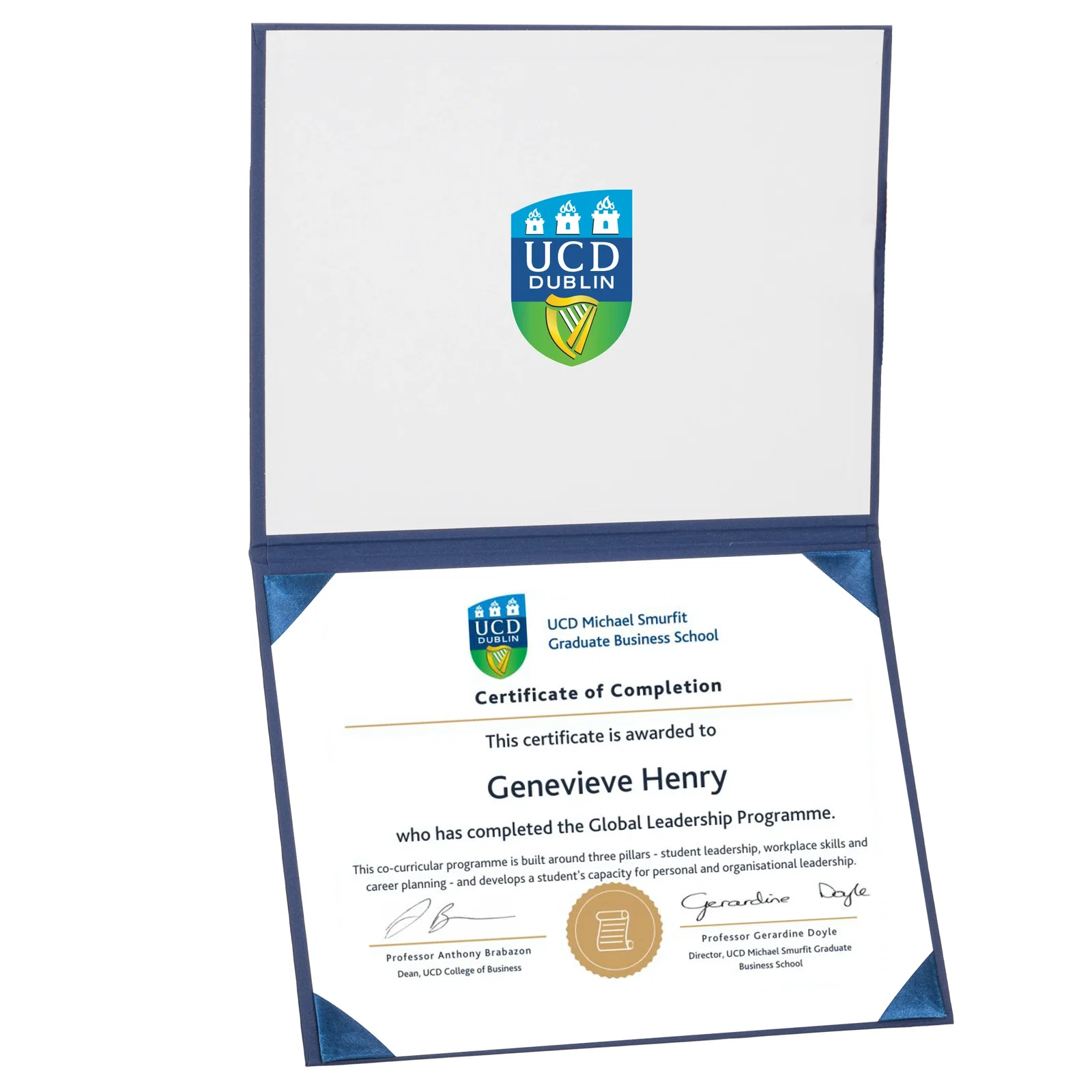 Custom Bristol Board Certificate Holder with Satin Corner Mounts for retirement presentations