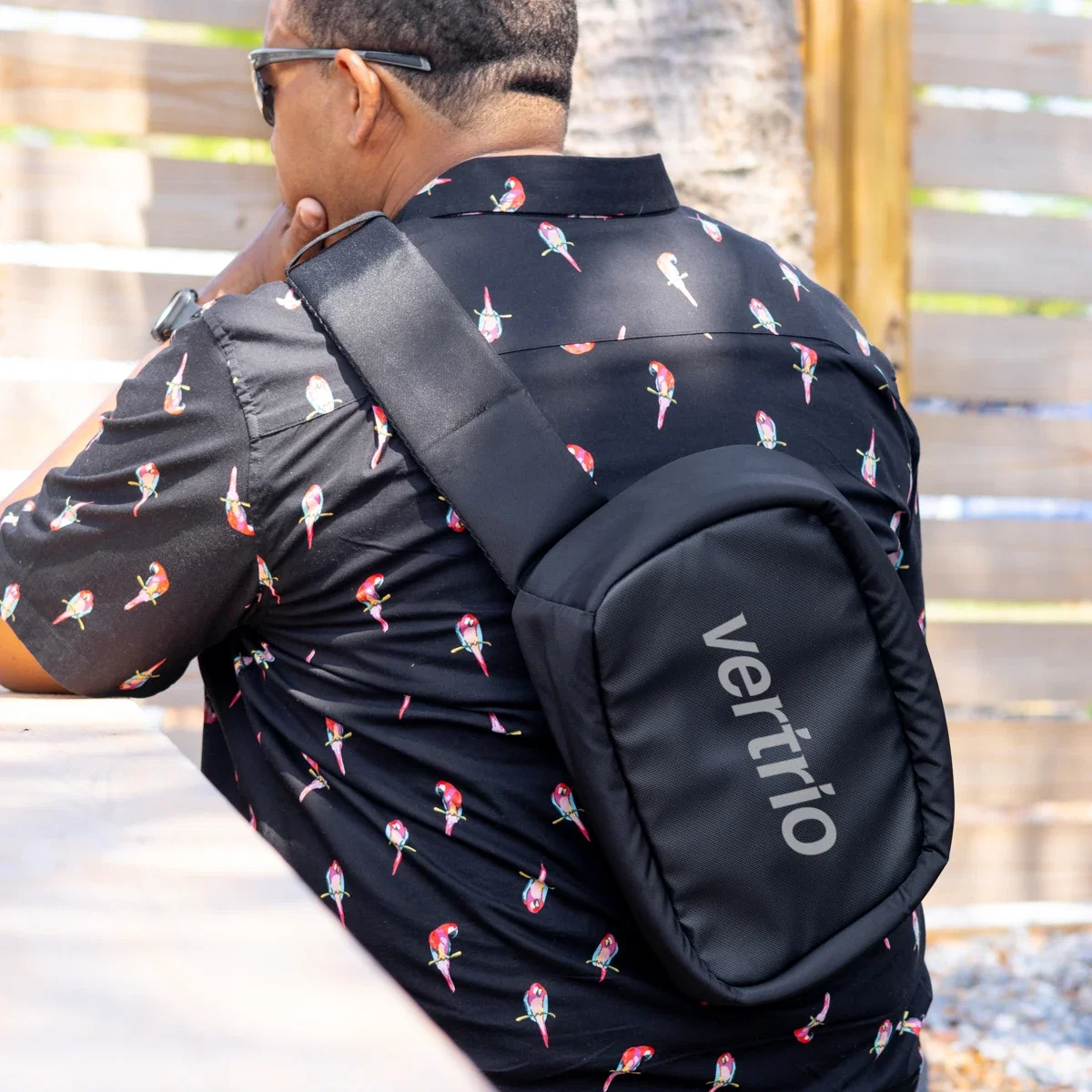Broadway Sling Bag being worn