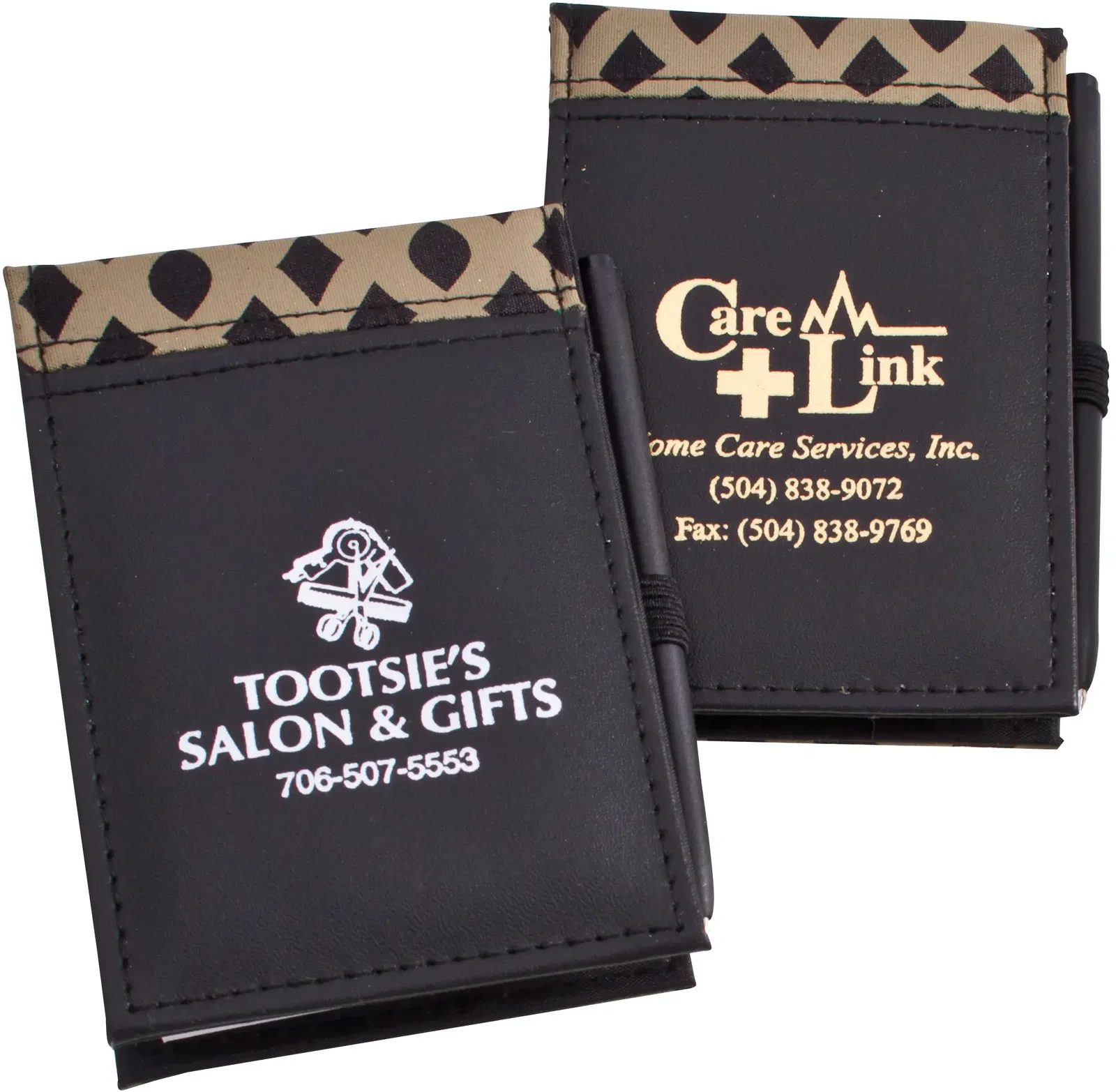 Personalized Logo Bronze Weave Notebook & Pen Set — view 3