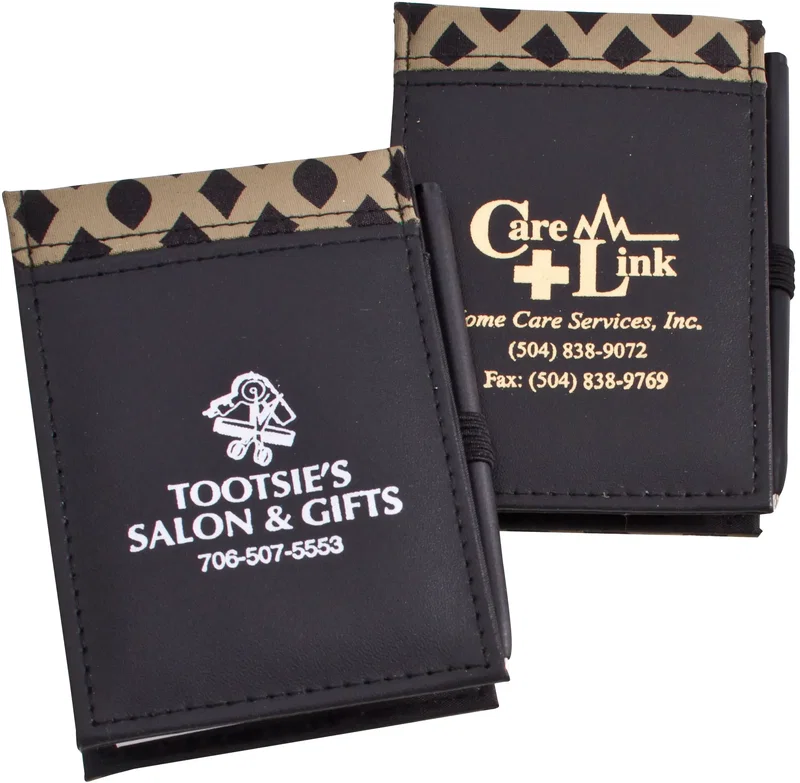 Personalized Logo Bronze Weave Notebook & Pen Set — view 3