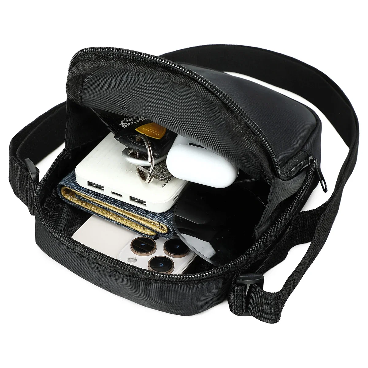 Side profile of the promotional Brooklyn Crossbody Shoulder Bag