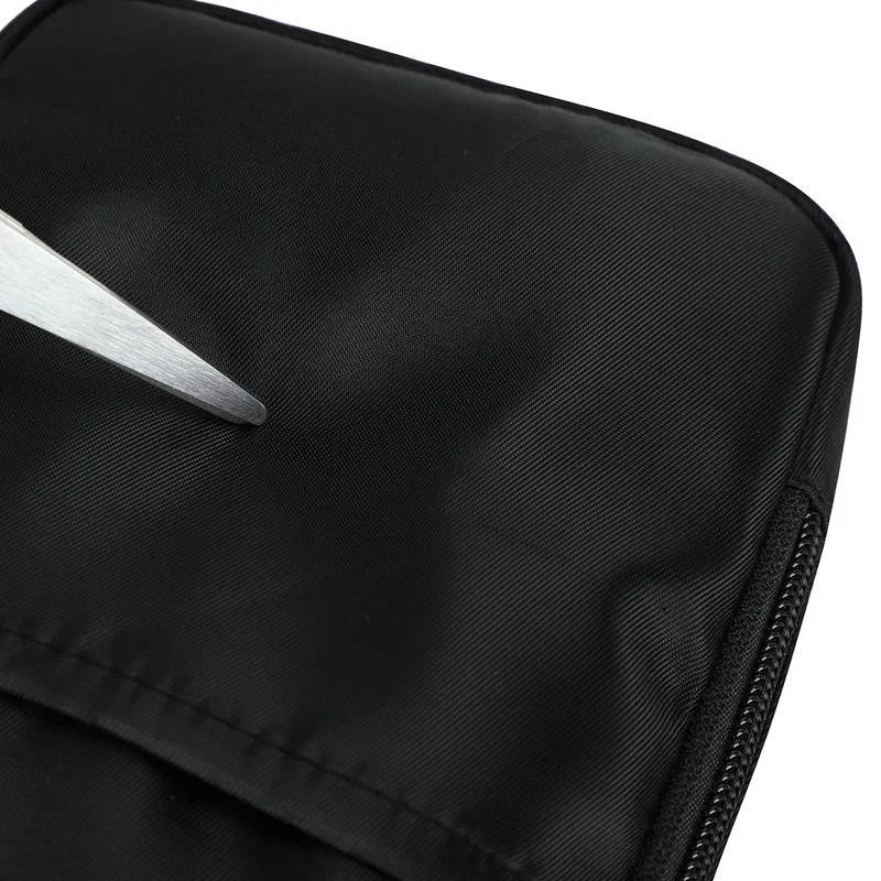 Angled view of the custom Brooklyn Crossbody Shoulder Bag's front pocket