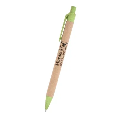 Green option angled toward the writing point