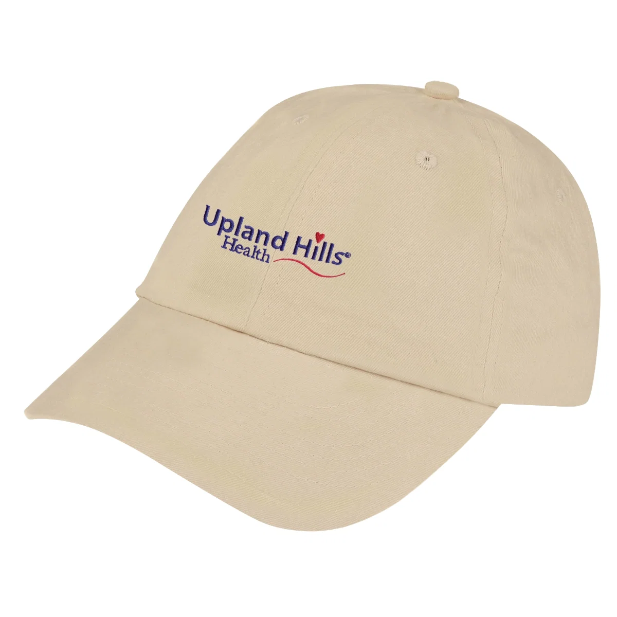 Curved brim viewed from a low angle