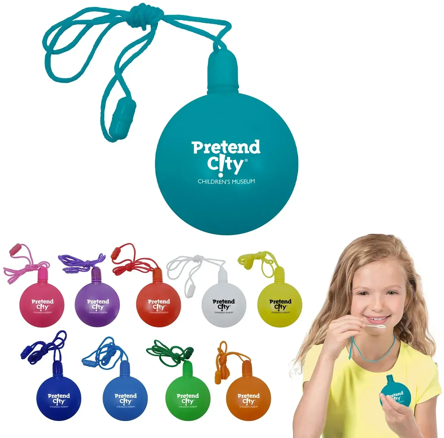Personalized Bubble Necklace (1.33 oz) in use