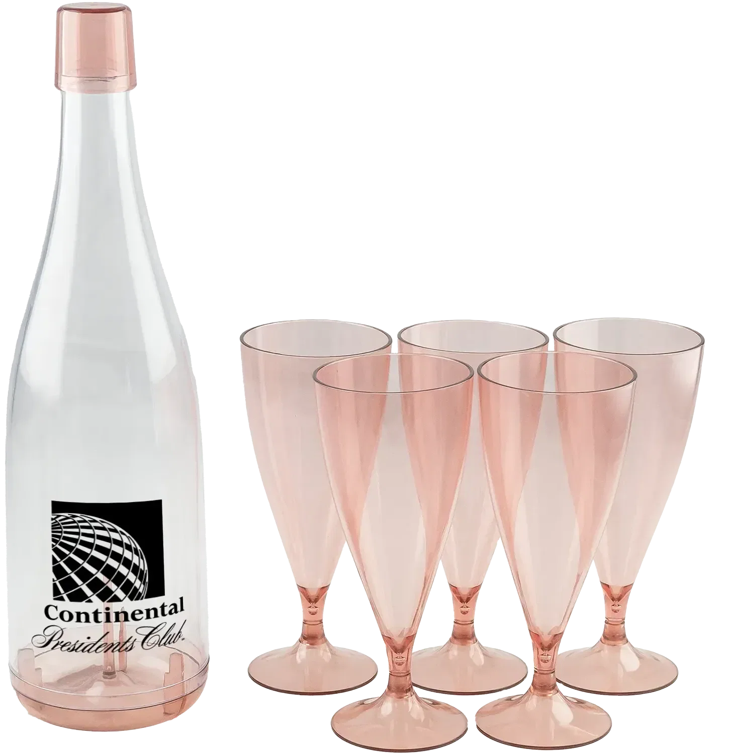 Custom Bubbly Reusable Champagne Flutes Set — view 2
