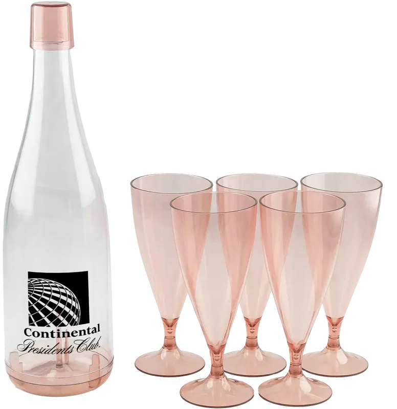 Custom Bubbly Reusable Champagne Flutes Set — view 2