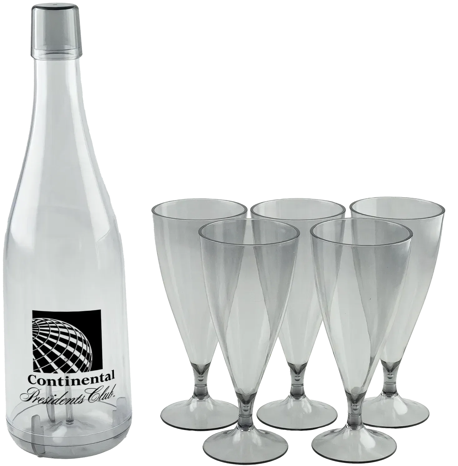 Custom Bubbly Reusable Champagne Flutes Set — view 4
