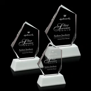 White Crystal Base Optical Crystal Award