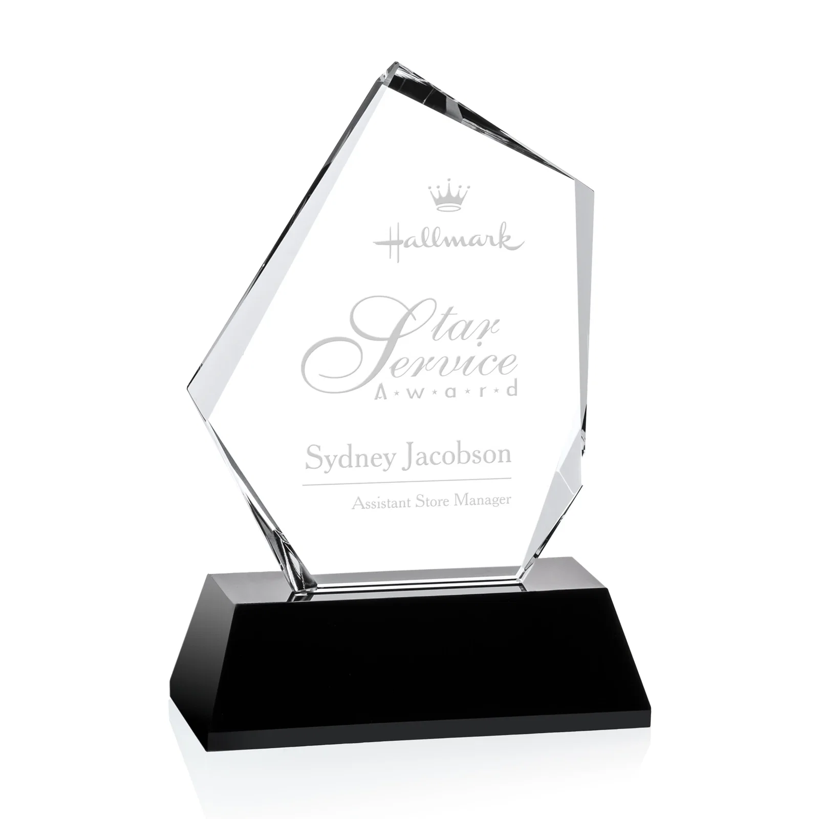 Custom White Crystal Base Optical Crystal Award, awards for team milestone celebrations