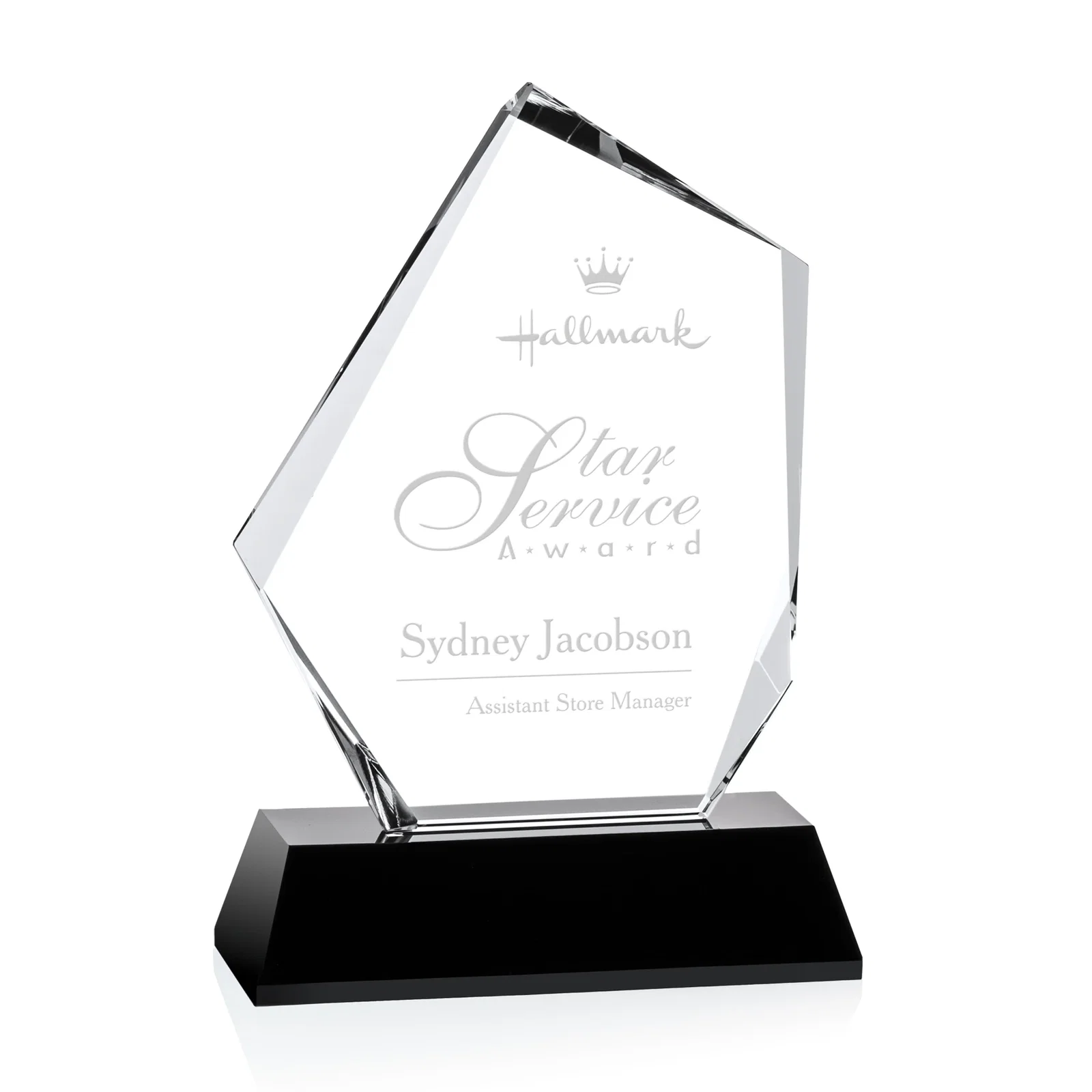 Custom White Crystal Base Optical Crystal Award, awards for graduation ceremonies