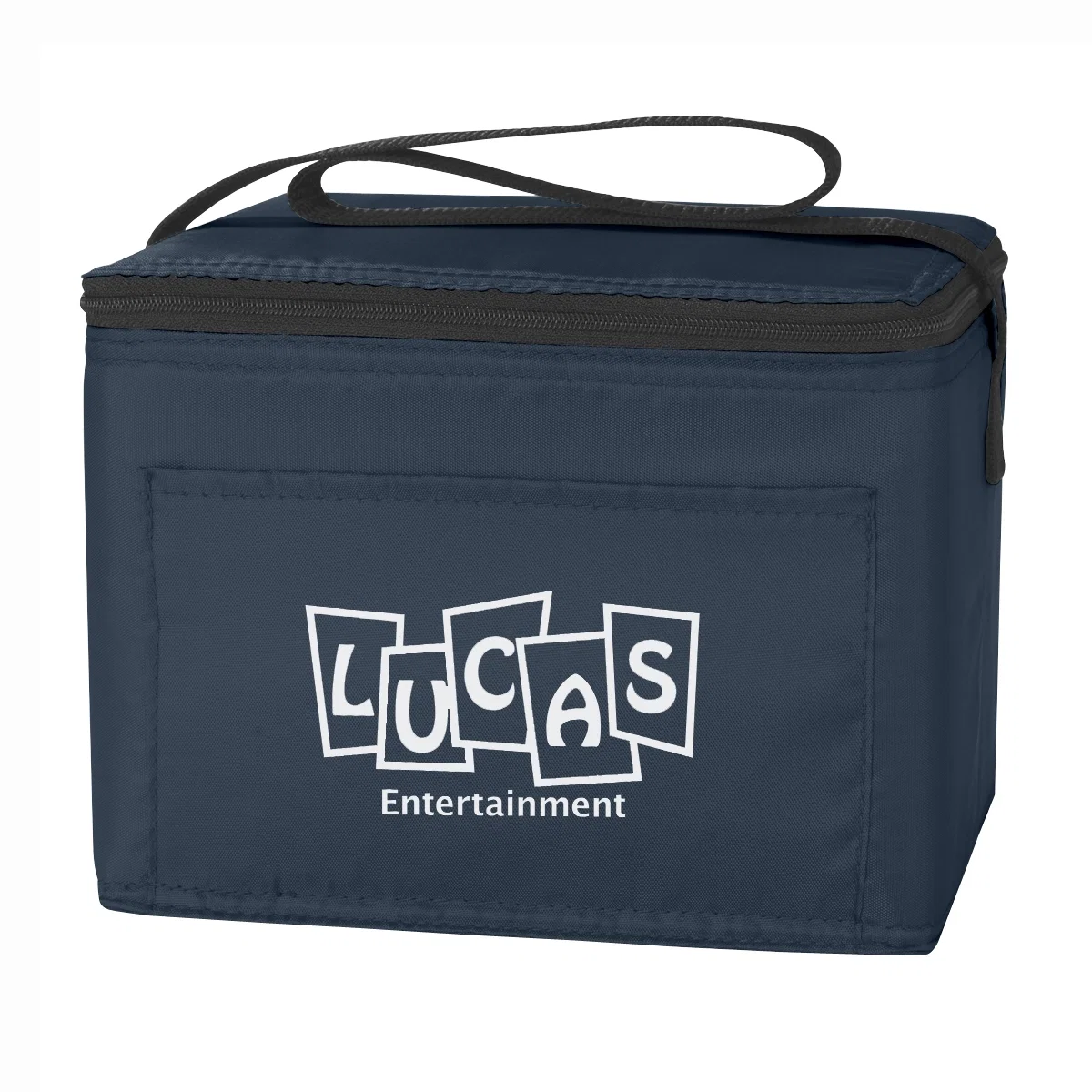 Navy cooler viewed from the side