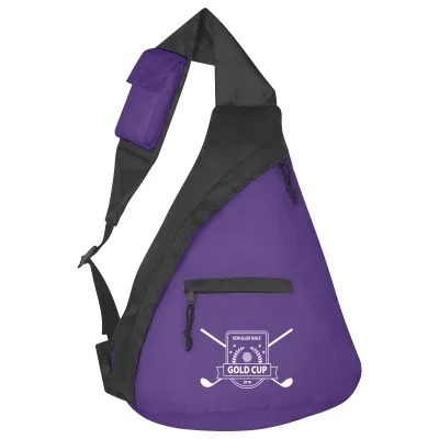 Crossbody strap running diagonally over the chest
