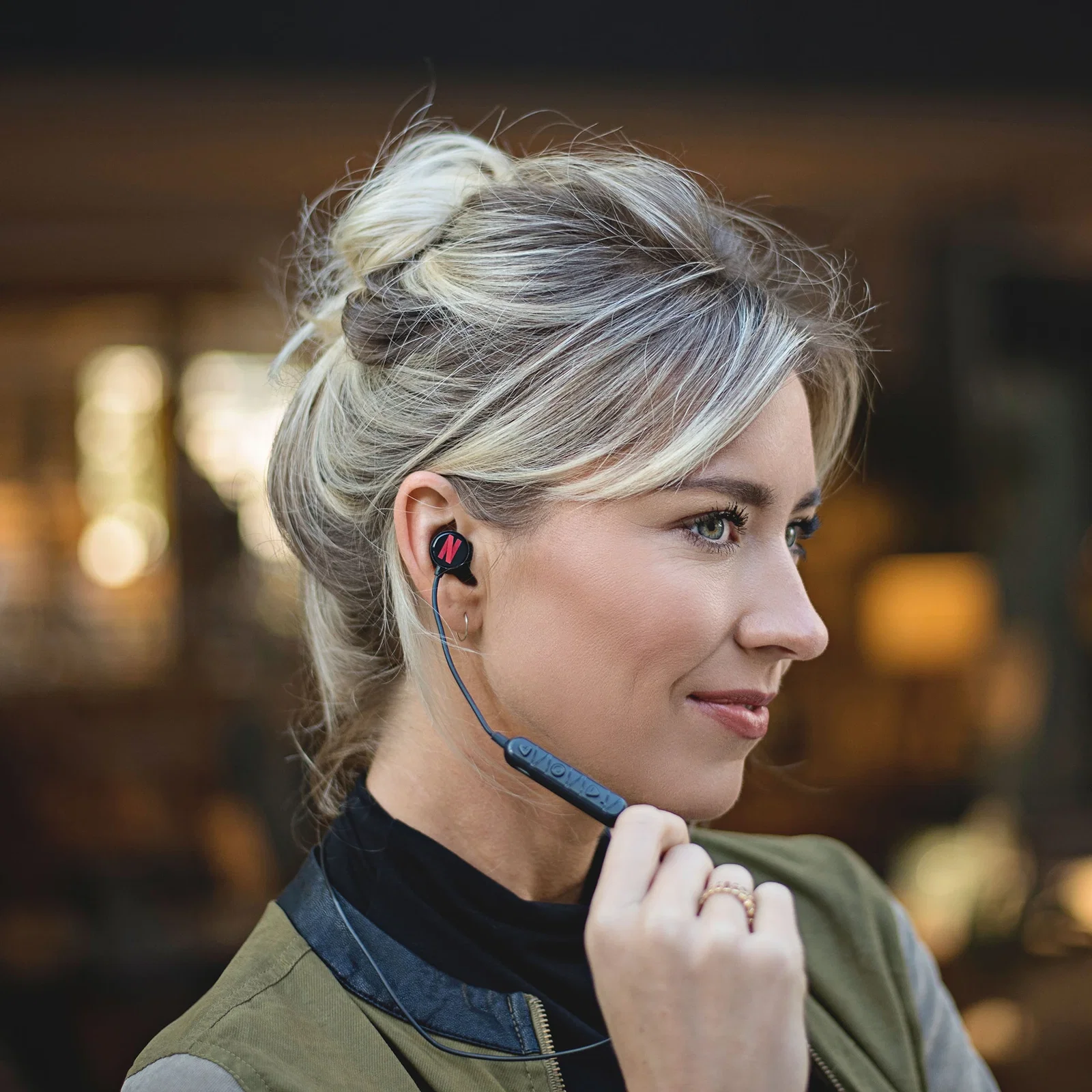 Budsies™ Wireless Earbuds being worn