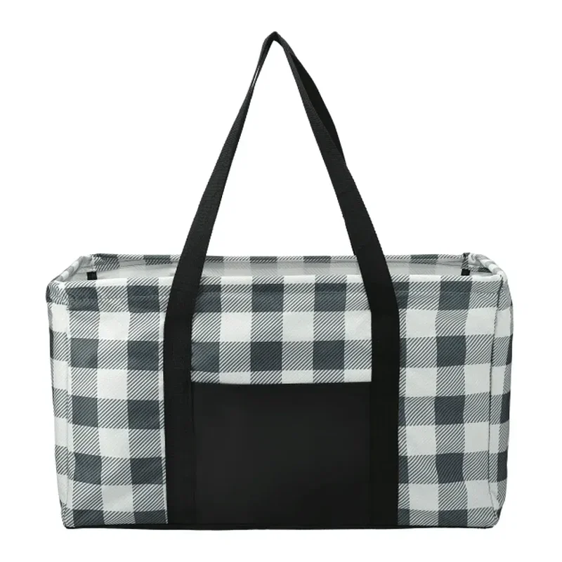 Personalized Buffalo Plaid Utility Tote — view 12
