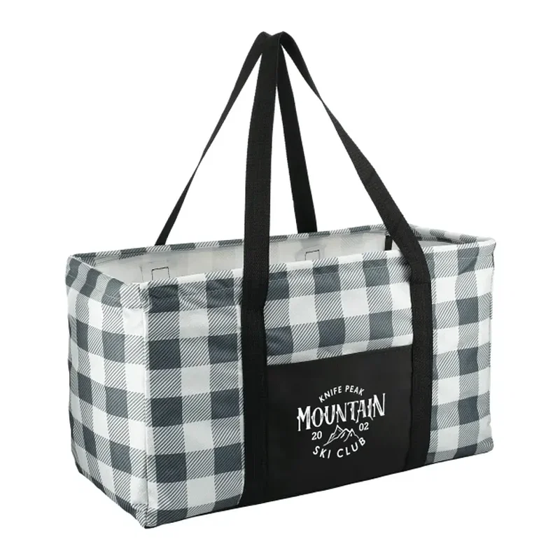 Personalized Buffalo Plaid Utility Tote — view 13