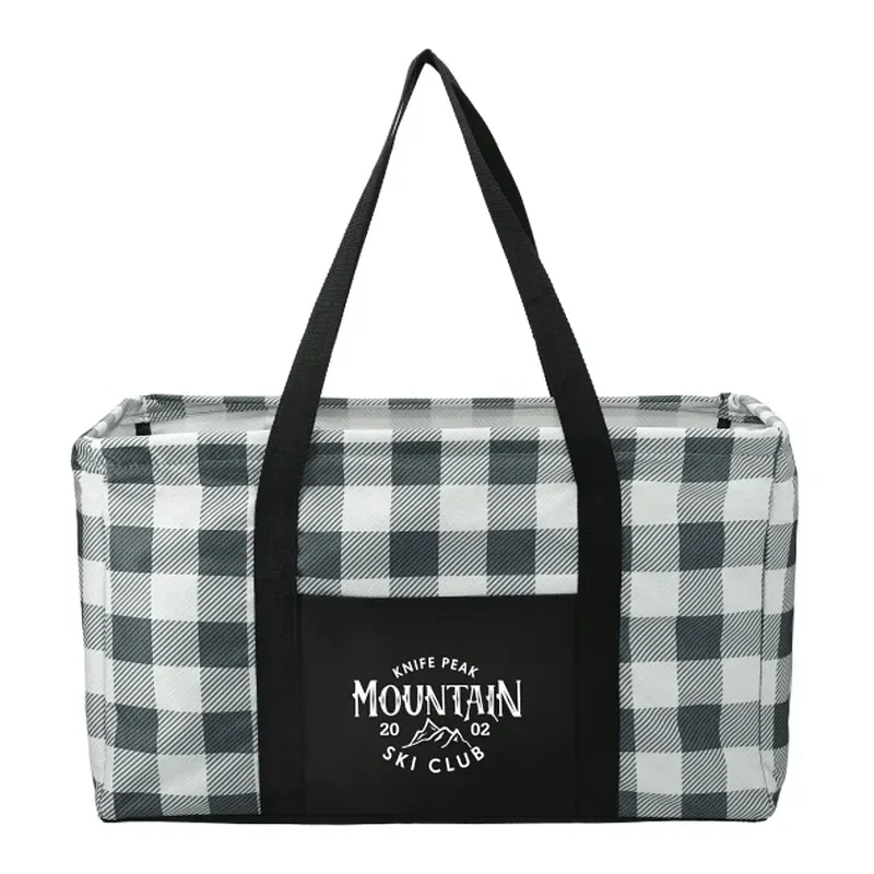 Personalized Buffalo Plaid Utility Tote — view 8