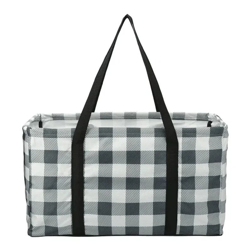 Personalized Buffalo Plaid Utility Tote — view 9