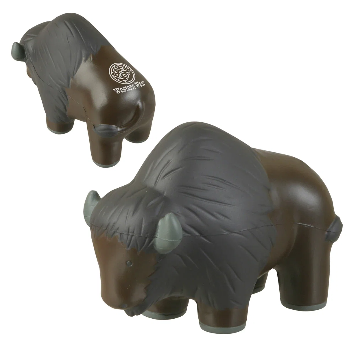 Buffalo shaped polyurethane stress reliever, 4-1/2 x 3-1/4 x 2 inches