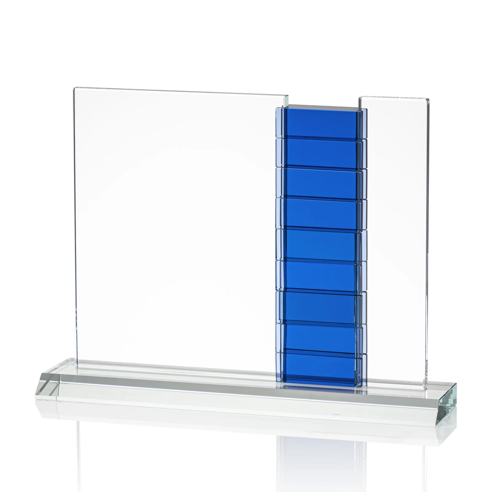 Custom Optical Crystal Perpetual Award with Add-On Crystal Blocks, awards for volunteer appreciation