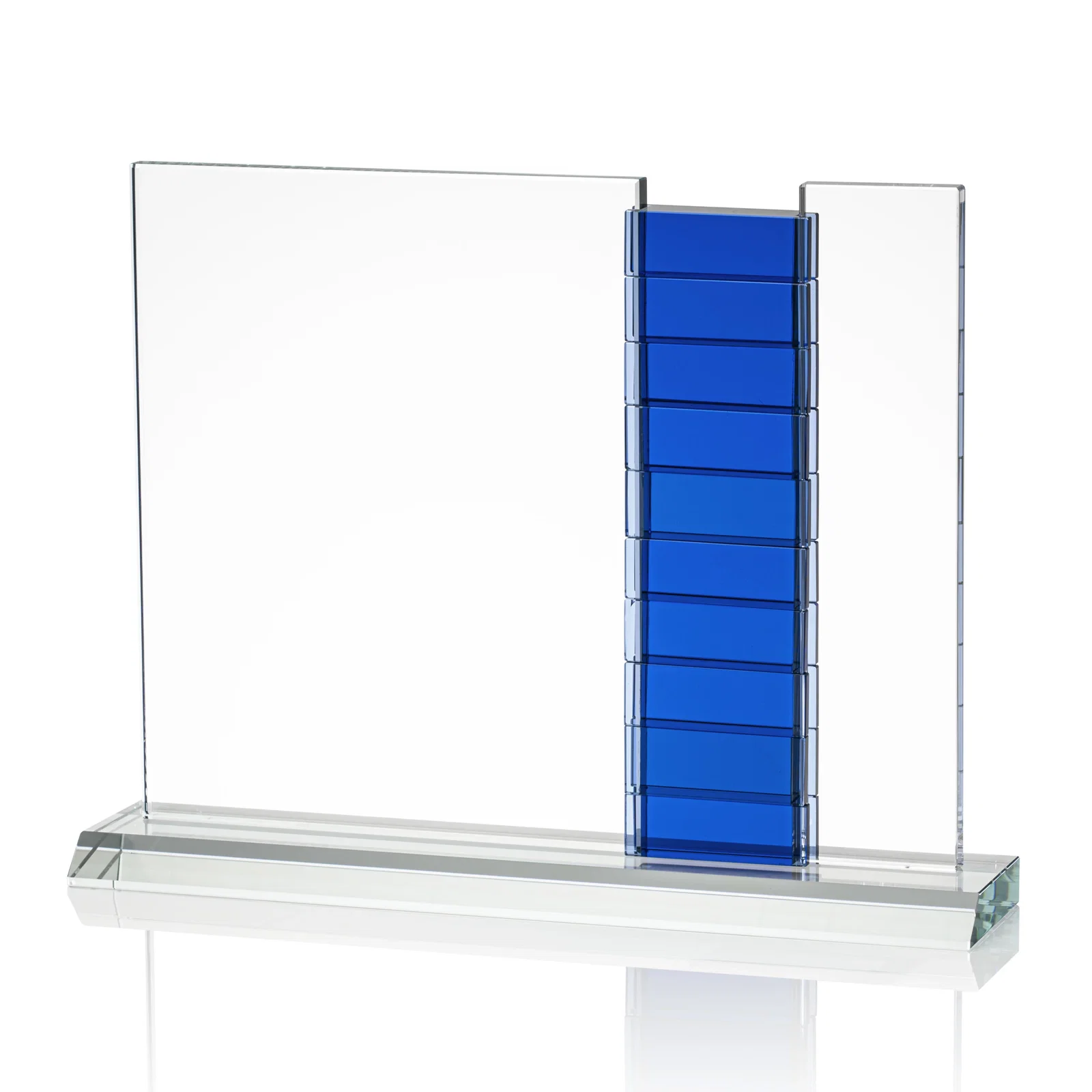 Custom Optical Crystal Perpetual Award with Add-On Crystal Blocks, awards for dealer and partner awards