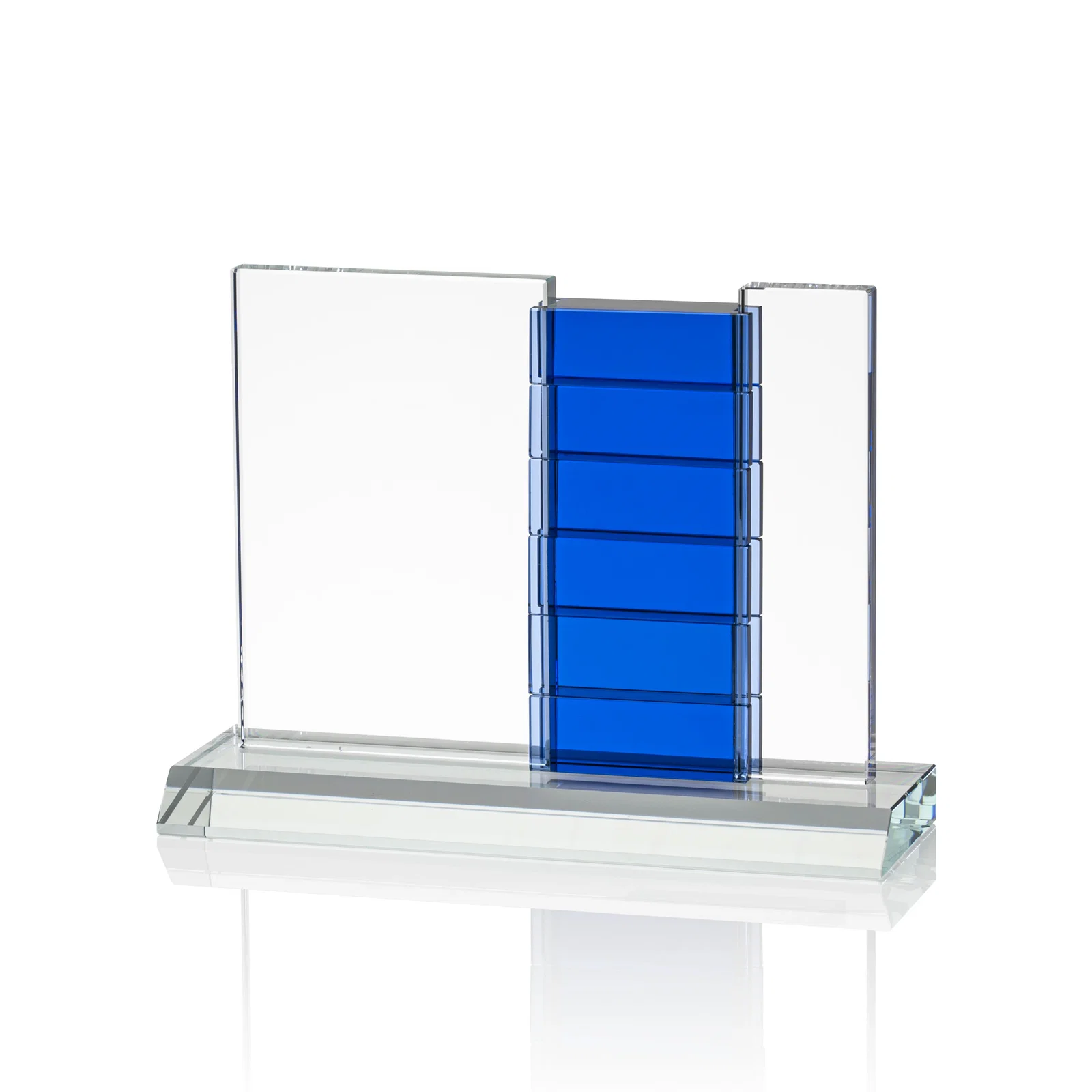 Custom Optical Crystal Perpetual Award with Add-On Crystal Blocks, awards for donor appreciation