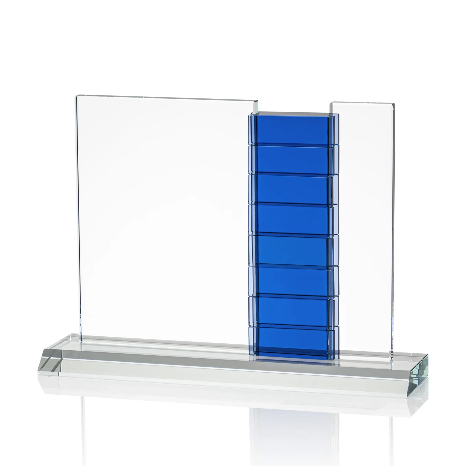 Custom Optical Crystal Perpetual Award with Add-On Crystal Blocks, awards for safety achievement programs