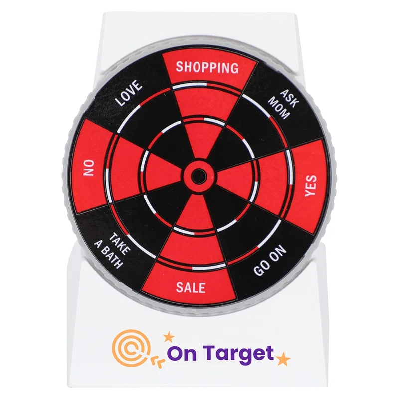 Straight-on view of the Bullseye dartboard face with the On Target logo