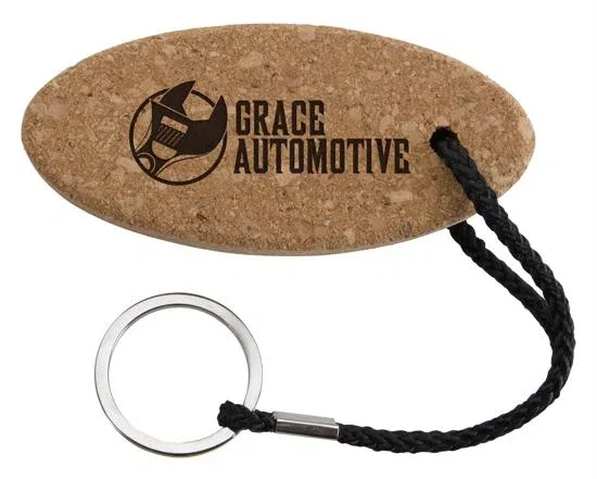 Buoy Oval Cork Keychain