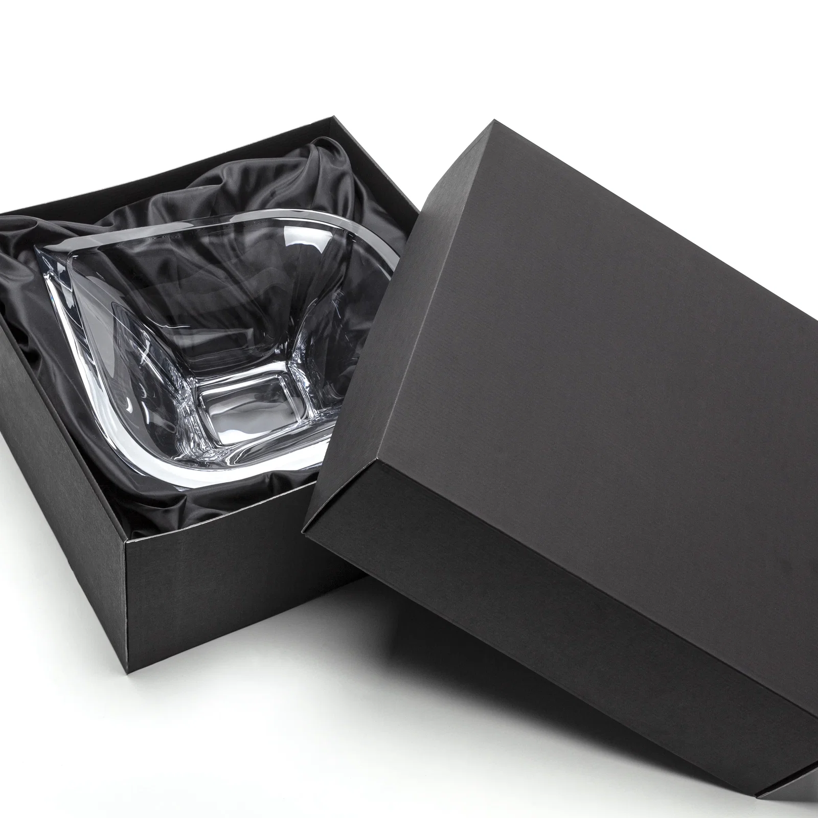 Custom Lead Free Crystalline Bowl with Etching on the Back for sales achievement awards