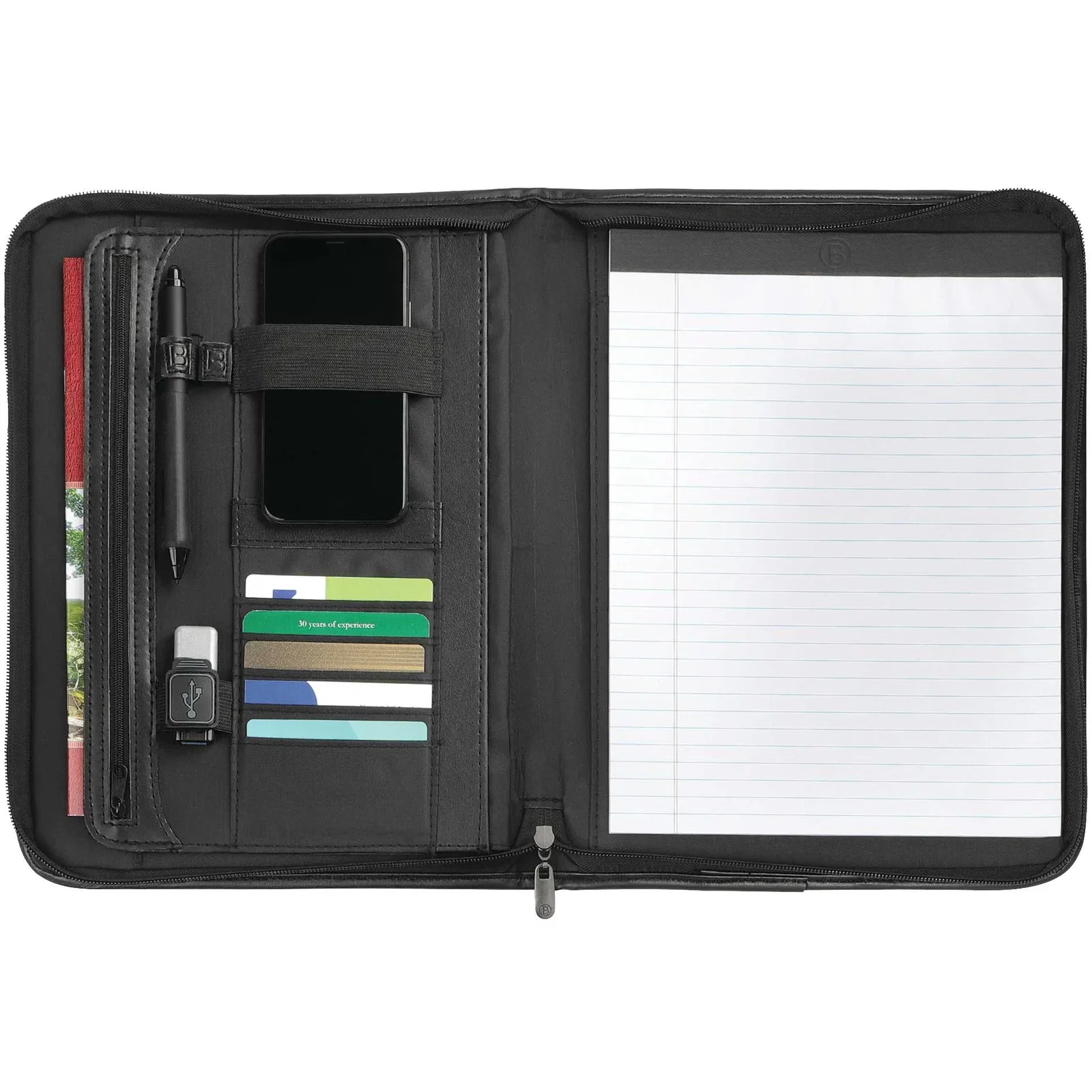 The Burke Zippered Padfolio with FSC® Mix Paper — view 4