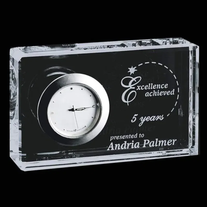 Customizable Burlington Crystal Clock β view 1