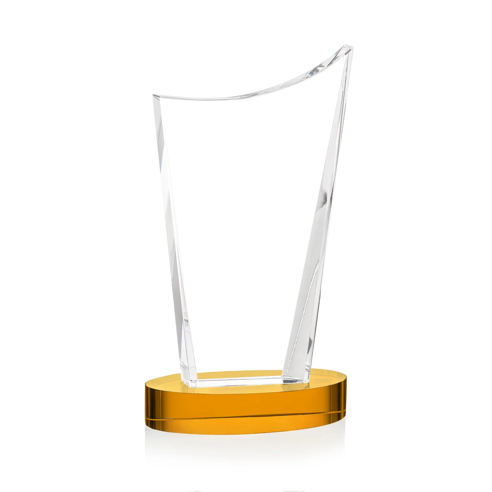 Custom engraved Optical Crystal Award on Alberton Base in Nine Colors, awards for service anniversary gifts