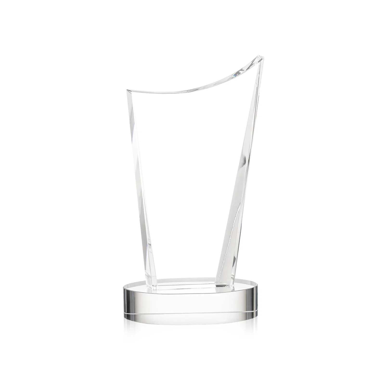 Custom engraved Optical Crystal Award on Alberton Base in Nine Colors, awards for retirement presentations