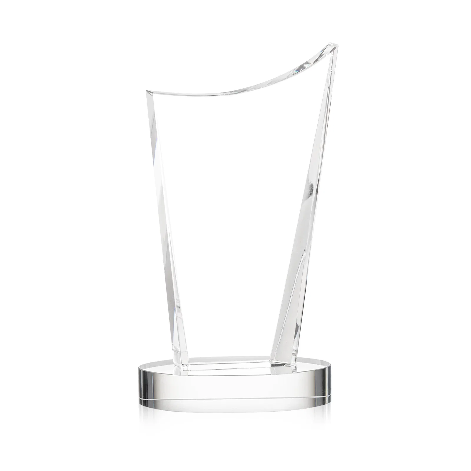 Custom engraved Optical Crystal Award on Alberton Base in Nine Colors, awards for team milestone celebrations