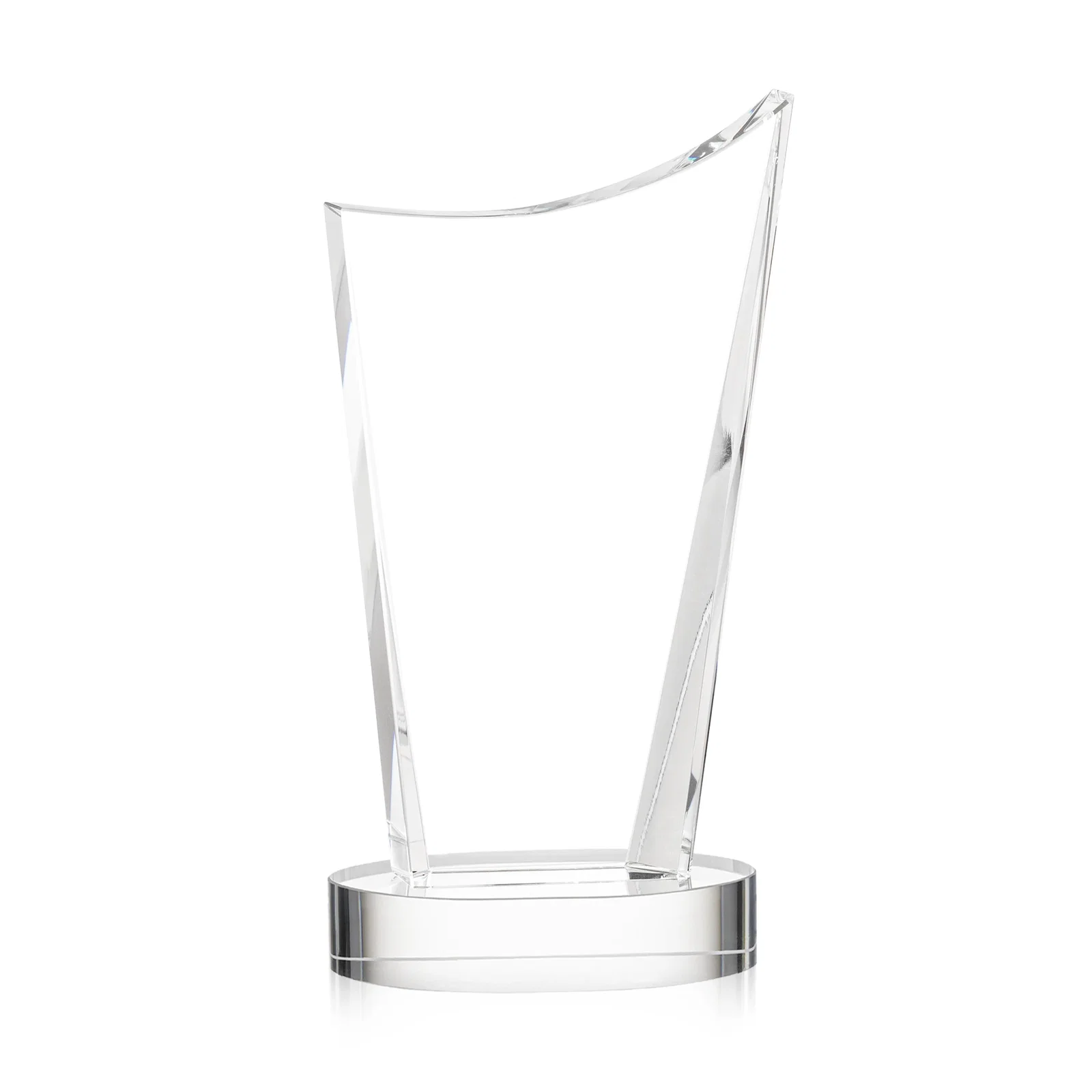 Custom engraved Optical Crystal Award on Alberton Base in Nine Colors, awards for donor appreciation