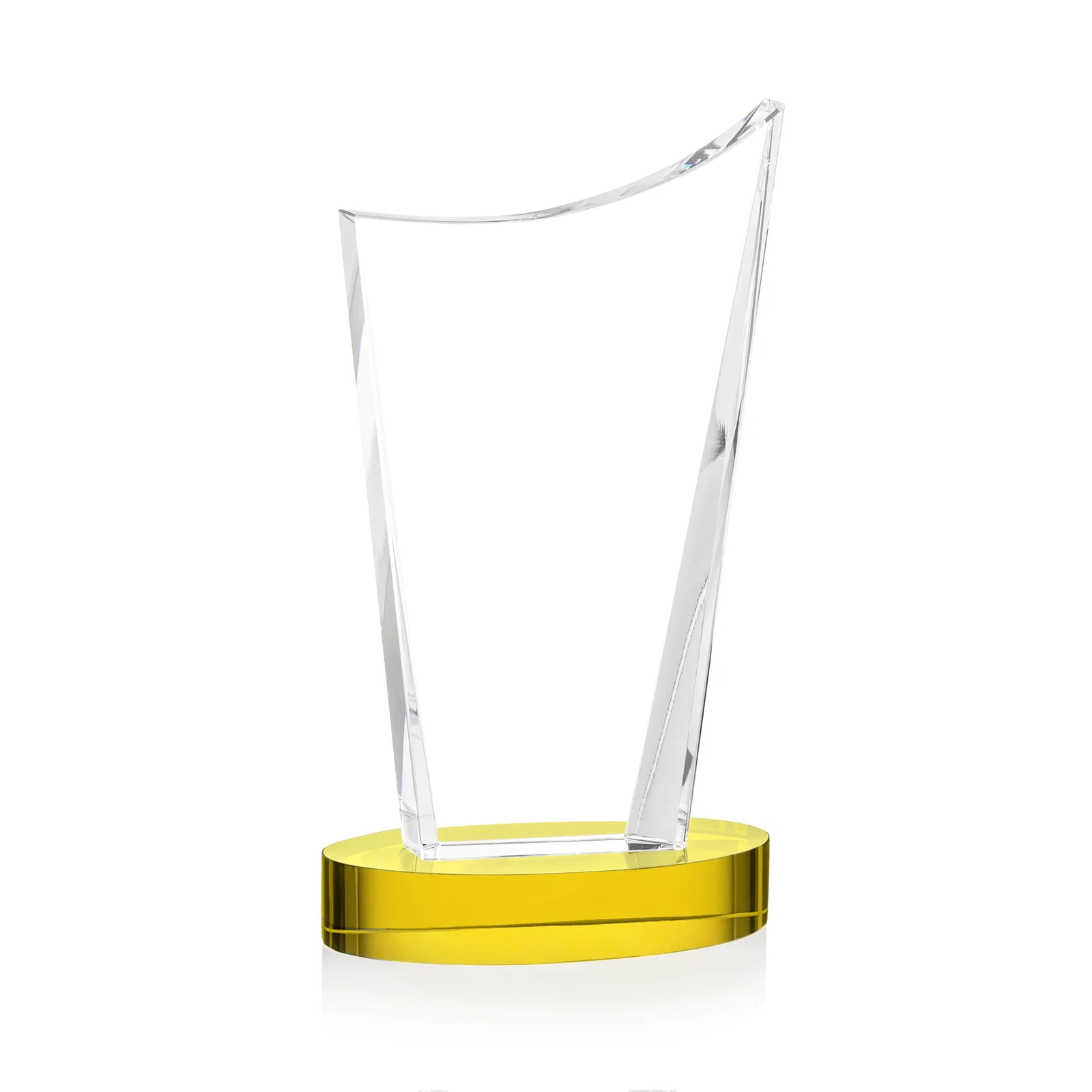 Custom engraved Optical Crystal Award on Alberton Base in Nine Colors, awards for safety achievement programs
