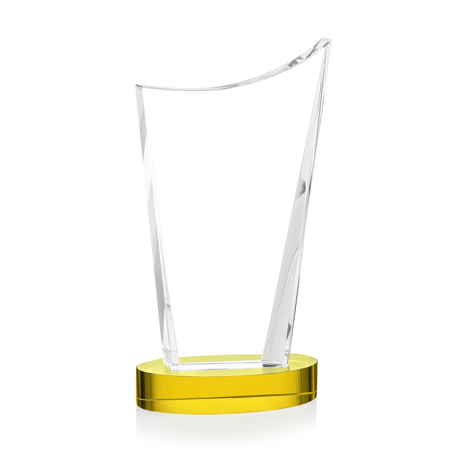 Custom engraved Optical Crystal Award on Alberton Base in Nine Colors, awards for volunteer appreciation