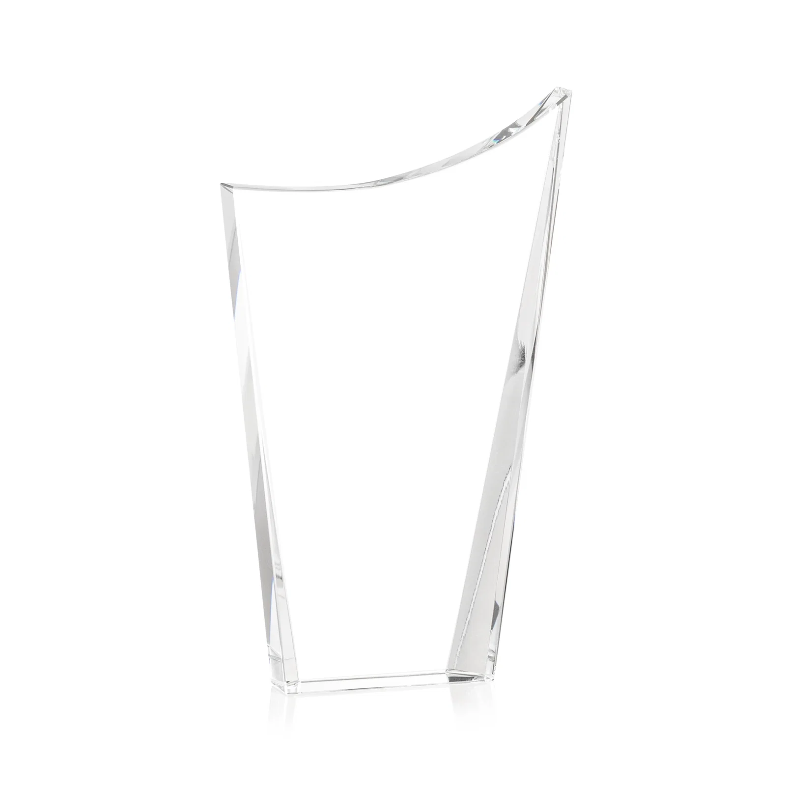 Branded Optical Crystal Award with a Glowing Color Strip Base, awards for team milestone celebrations