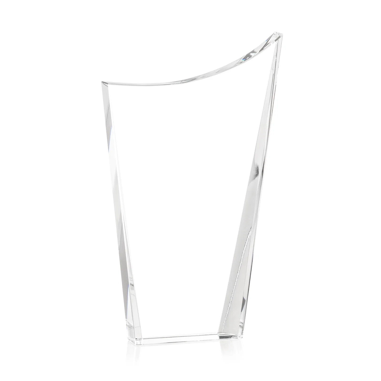 Branded Optical Crystal Award with a Glowing Color Strip Base, awards for donor appreciation