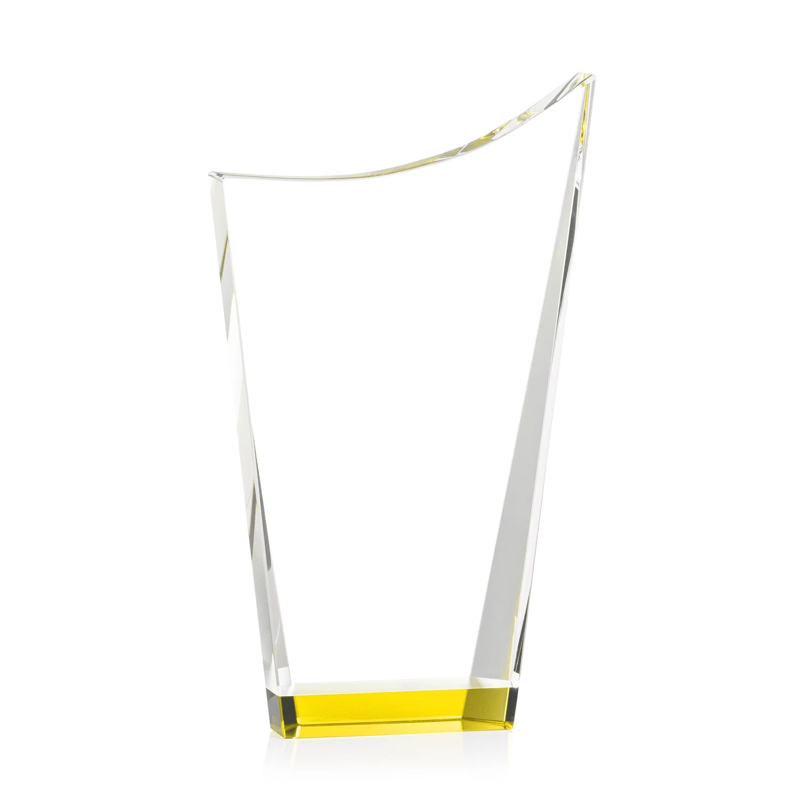 Branded Optical Crystal Award with a Glowing Color Strip Base, awards for volunteer appreciation