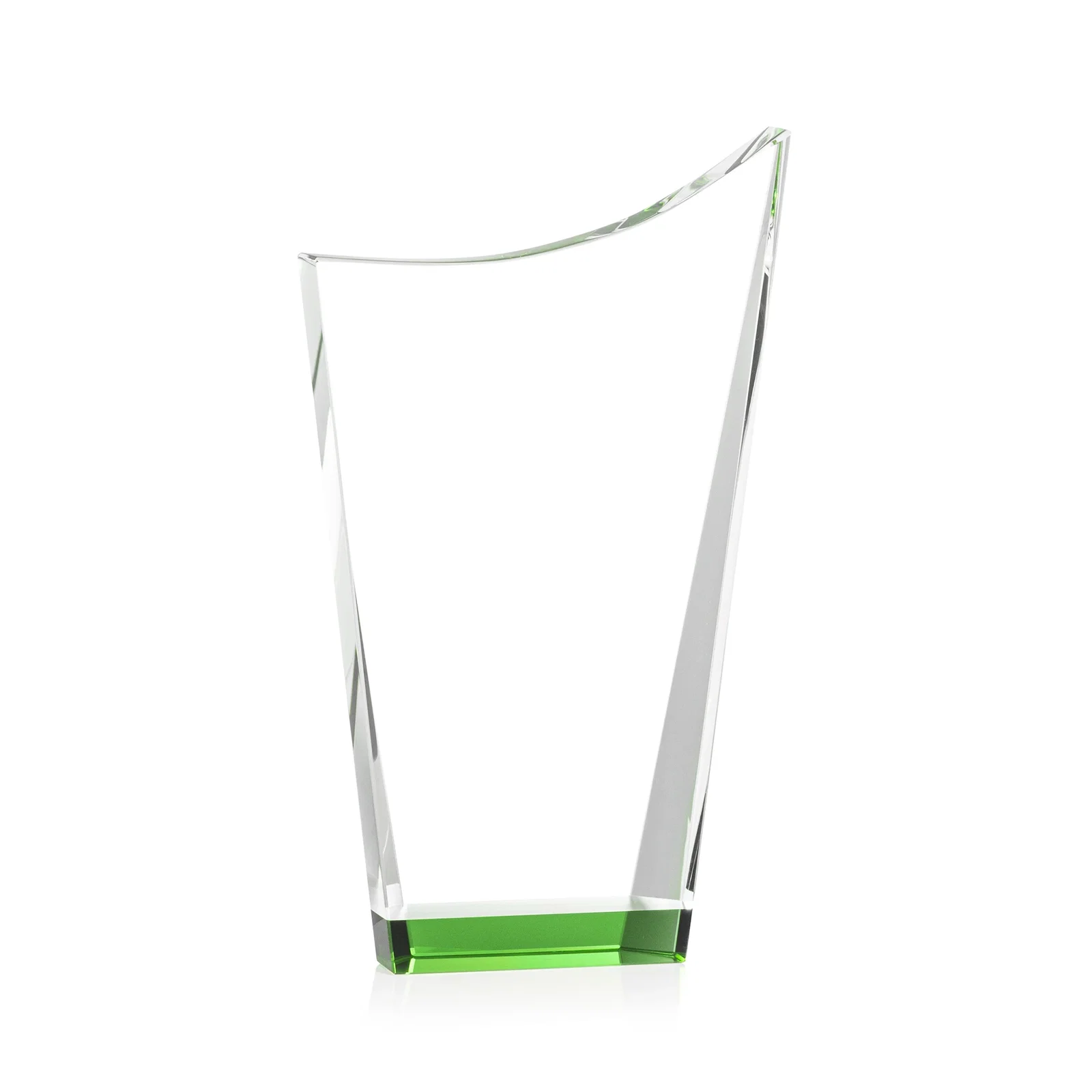 Branded Optical Crystal Award with a Glowing Color Strip Base, awards for company anniversary events