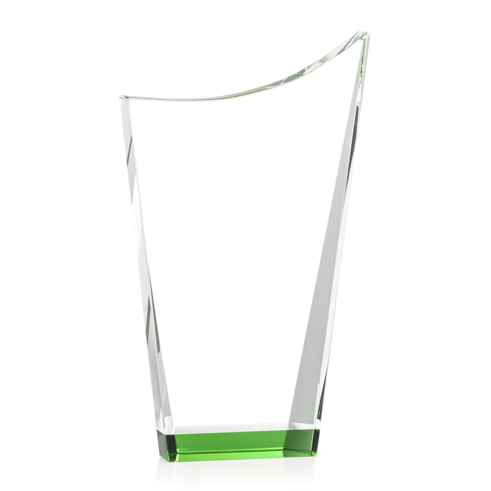 Custom printed Optical Crystal Award with a Glowing Color Strip Base, awards for corporate award ceremonies