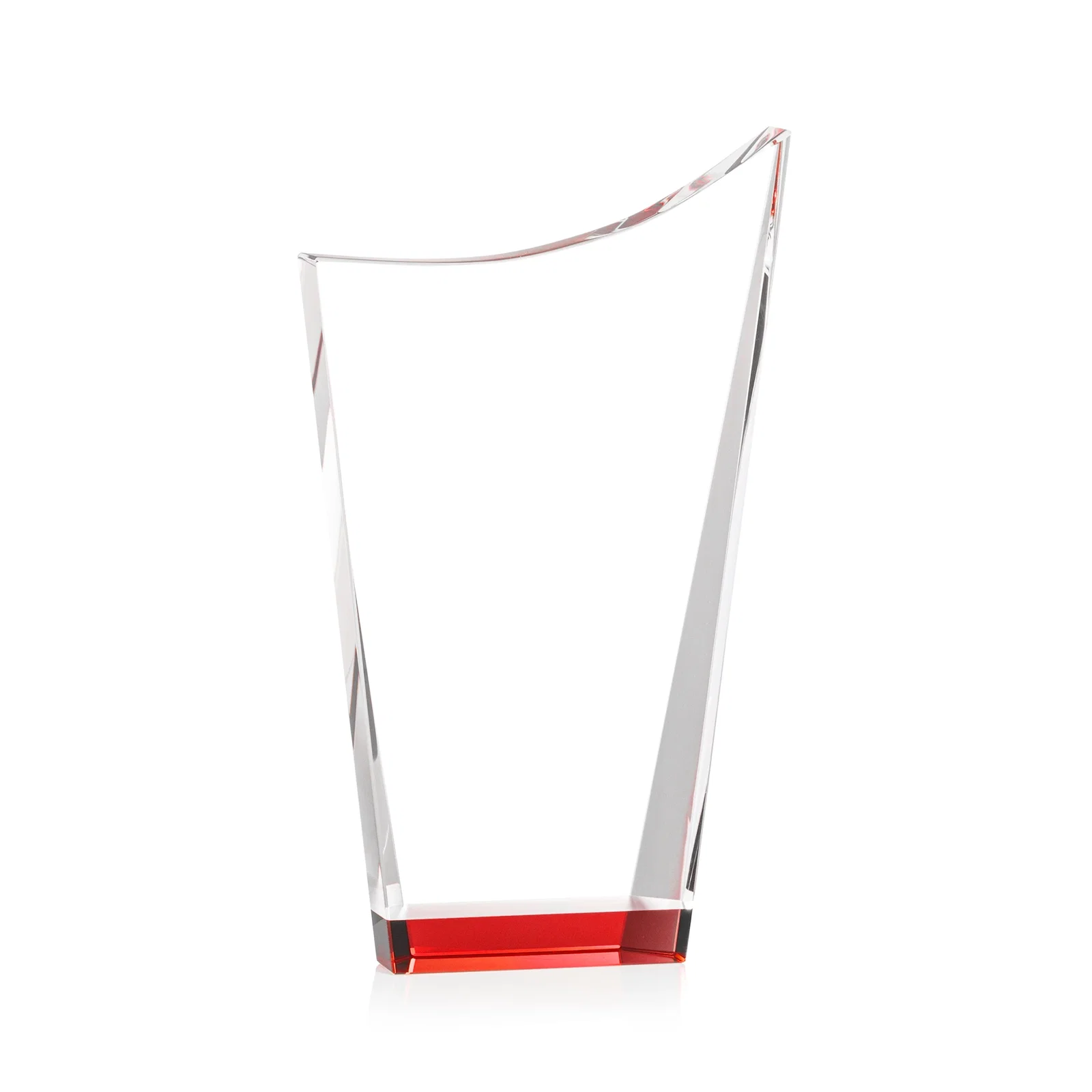 Custom printed Optical Crystal Award with a Glowing Color Strip Base, awards for team milestone celebrations